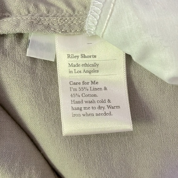 WOMN. Series II Riley Cotton Linen Shorts in Tan Small - Picture 7 of 9